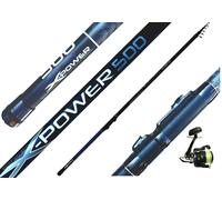 Kit Canna XPOWER 5 Metri + Mulinello + Filo Pesca Carbonio Trota Bolognese