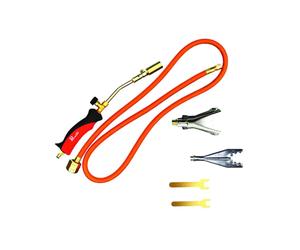 Kit cannello saldatore a gas cm.40 con 2 Bruciatori e Tubo Pvc - Project I004K
