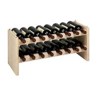 Kit Cantinetta/Portabottiglie vino in legno di pino modulare 16 bottiglie