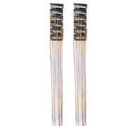 Kit Capelli Lamina - Dodici pezzi, 50 centimetri. Extension fata, resistente calore. Lucente applicazione a clip. Filo sintetico, festival, travestimenti. Adatto donne, bambine