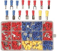 Kit Capicorda Elettrici Assortiti 280 Pezzi, Connettori Isolati a Forcella Occhi