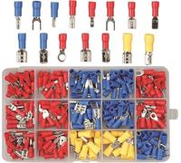 Kit Capicorda Elettrici Assortiti 280 Pezzi, Connettori Isolati a Forcella Occhiello Vanga Anello, con Valigetta Organizer