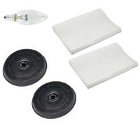 kit cappa faber estraibile 152 - 1 lampade alogena + 2 panni + 2 filtro carbone