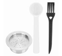 Kit Capsule per Caffè Riutilizzabili in Acciaio Inox con Cucchiaio e Pennello per Macchine da Caffè A MODO MIO JOLIE ESPRIA