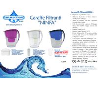 KIT CARAFFA FILTRANTE ACQUA CON N. 4 FILTRI + BASE STERILIZZANTE UV UNIVERSALE