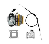 Kit Carburatore Gruppo Cavi Filtro Aria ATV 49cc 19mm Carburatore 58mm Per 2 Tempi 49cc 50cc 60cc 66cc 80cc Per Mini Pocket Bike Carburatore(Oro)