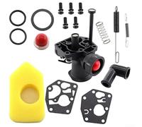 Kit carburatore per 497619, 499809, 498809, 498809A, 494406 con filtro dell'aria, membrane e componenti della pompa del carburante