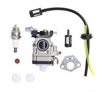 Kit carburatore - per decespugliatori da 43 cc, 49 cc, 52 cc, parte di ricambio in metallo con distanza tra i fori di montaggio di 31 mm, per una facile installazione di attrezzature per alimentazione