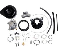 Kit Carburatore S&S Super E Con Copertura Filtro Aria Teardrop Chrome Slasher