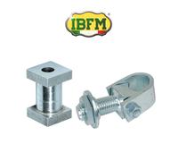 Kit cardine regolabile con tronchetto per cancelli a battente Ibfm Ø 40 art. 428