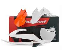 Kit Carena Set Plastica di Adatto An KTM SX 65 16-19 Bianco-Arancione