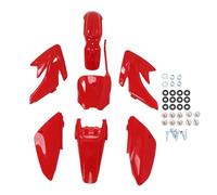 Kit carenatura carrozzeria moto, adatto per CRF 70, plastica ABS resistente all'usura e all'invecchiamento, riduce il rumore del vento e la resistenza dell'aria, protezione del (A(rosso))
