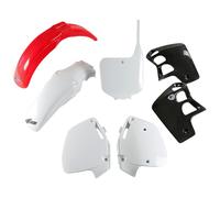 Kit carenatura UFO PLAST in 7 pezzi bianco/nero/rosso