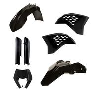 KIT CARENE CARENATURE PLASTICHE NERE KTM EXC 125 200 250 300 2008 - 2011
