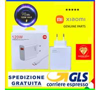 KIT CARICABATTERIA E CAVO ORIGINALE XIAOMI MDY-13-EE I 120W TURBO FAST CHARGE