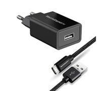 Kit Caricabatterie nero compatibile con Asus ZenPad Z300 Z300C Z300M /Nexus 7 9 10/Memo Pad FHD 10/Fonepad 7 8/Padfone 2/Transformer Book T100/Transformer Pad TF103 C 5 V 2000 mA