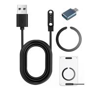 Kit caricabatterie per registratore vocale AI per PLAUD Note, include cavo di ricarica USB magnetico da 7,62 mm a 4 pin da 7,62 mm, anello magnetico e adattatore USB di tipo C per registratore vocale
