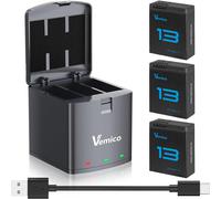 Kit Caricabatterie Rapido E 3 Batterie 2100mAh Per fotocamera GoPro Hero 13