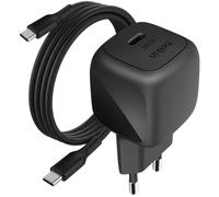 Belkin Caricatore da parete compatto da 45 W con cavo da USB-C a USB-C, ricarica rapida per Apple iPhone 16, 15, 14, Plus, Pro, Pro Max, Galaxy S25 Series, S24, Pixel 9, iPad, AirPods e altri, nero