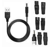 Kit Caricatore per Rasoio Cavo di Alimentazione USB da 5 V,Set Di 7 Adattatori Usb, Compatibile Con Rasoi Remington,Adatto a vari tagliacapelli elettrici, rasoi, purificatori, ecc