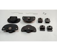 KIT CARRELLO VOLPE SLIDING PER ANTE SCORREVOLI ARMADIO KG 45 RUOTA TORNITA GOLA