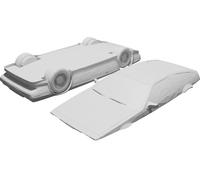 Kit Carrozzeria Modellino DeLorean DMC-12 2 Pezzi Stampato 3D con Mozzi