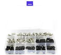 Kit carrozzeria Per Aprilia RS125 1996 1997 1998 1999 2000 2001 2002 2003 2004 2005 Kit Completo Di Bulloni Per Carenatura Completa Per Motocicletta, Clip Per, Bullone E Dado parti(Silver)