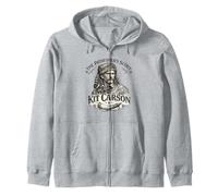 Kit Carson Pathfinder Scout Western Frontier Felpa con Cappuccio