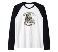 Kit Carson Pathfinder Scout Western Frontier Maglia con Maniche Raglan