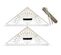 KIT CARTEGGIO NAUTICO COMPOSTO DA DUE SQUADRETTE ED UN COMPASSO CON CUSTODIA