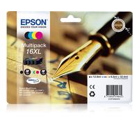 Kit Cartucce Epson 16XL Multipack 4 Colori Inchiostro Originale Alta Capacità