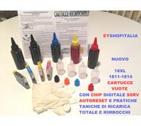 KIT CARTUCCE RICARICABILI COMPATIBILI TIPO 18XL PER XP-212 + 500 ML COLORI