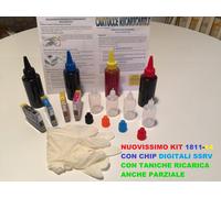 KIT CARTUCCE RICARICABILI PIENE STAMPANTE Expression Home XP-205, XP-422, XP-425