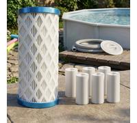 Kit Cartuccia Filtro per Piscine per intex e AC Include 5 Carte 20x11x11cm
