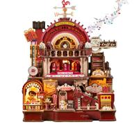 Kit casa delle bambole in legno, kit fai da te con illuminazione a LED, set creativo per la decorazione di scaffali, modello 3D, regali creativi per amici e parenti