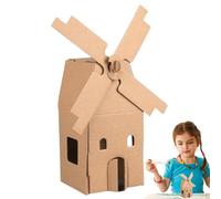 Kit Casa Di Natale Luminosa Fai Da Te - Migliora Abilità Manuali | Casetta Biscotti Artigianale Con Materiali & Luci | Per Bambini E Adulti, Regalo Festivo, Sviluppa La Creatività