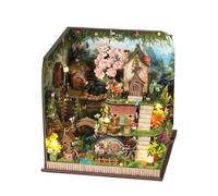 Kit Casa in Miniatura, Casa Artigianale Fatta a Mano, Kit Creativo per Costruire Angoli Lettura, Decorazione da Scrivania per Librerie Cameretta Biblioteca Mostra Libreria in Classe