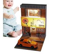 Kit Casa in Miniatura, Kit Casa in Miniatura per Adulti - Edifici Casa di Sushi Fatti a Mano 1:64 | Sala in Miniatura con mobili, modello Architettonico illuminato decorazioni