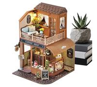 Kit Casa in Miniatura | Kit di Costruzione Mini Casa delle Bambole in Legno | Attività per Legame Genitore-Figlio Giocattoli Artigianali in Legno | per Ragazzi Bambini e Famiglie