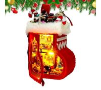 Kit Casa in Miniatura La Calza Natale con Illuminazione LED