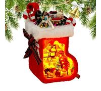 Kit Casa in Miniatura La Calza Natale con Illuminazione LED