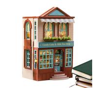 Kit Casa In Miniatura - Legno | Modellino Artigianale Di Ca-sa Delle Bambole 3D Per Famiglia Amici | Set Di Costruzione Con Mobili E Luce LED Per Arredo Casa Divertimento