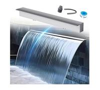 Kit Cascata a sfioro per Piscina e laghetto, 50 cm, Colore Argento - Non Richiede Pompa, Ideale per Giardini, patii e parchi - Le fontane e i Giochi d'Acqua valorizzano la Bellezza del Tuo s