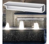 Kit cascata personalizzabile in acciaio inossidabile per stagno e giardino, fontana di 41 cm per piscina Koi interna/esterna, perfetto per cortile e decorazione paesaggistica