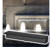 Kit cascata personalizzabile in acciaio inossidabile per stagno, fontana esterna/interna per giardino, piscina, laghetto Koi sul retro (colore A, 30 cm)