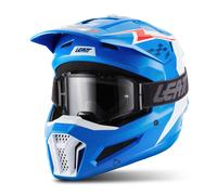 Kit Casco Cross Leatt 3.5 V.27 con Maschera Vizion 2.5s BluXS Blu