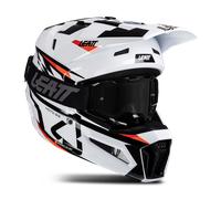 Leatt 3.5 Sharp Casco da motocross con occhiali, nero-bianco-rosso, taglia M per maschi