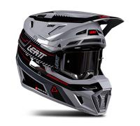 Kit Casco Cross Leatt Moto 8.5 V26 con Maschere Cross GrigioL Grigio