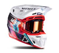 Leatt 8.5+velocity 5.5 Off-road Helmet Kit Rosso,Bianco M