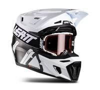 Kit Casco Cross Leatt Moto 9.5 V26 Con Maschere Cross Bianco CarbonioXXL Bianco Carbonio